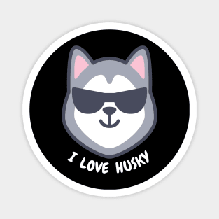 siberian husky sunglasses Magnet